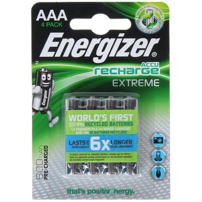 AKUMULATOR AKU-AAA-800/E*P4 1.2 V Ni-MH AAA ENERGIZER